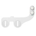 Brondell FSR-25 FreshSpa mounting plate and two controls in a rotated overhead product view