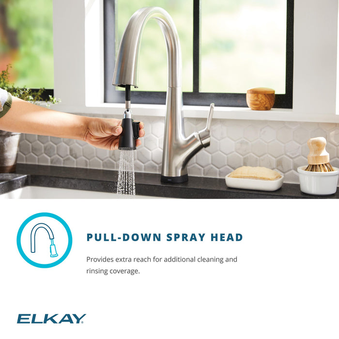 Elkay LKAV7051FLS 1 Hole Faucet with Filtered Drink Water in Lustrous Steel