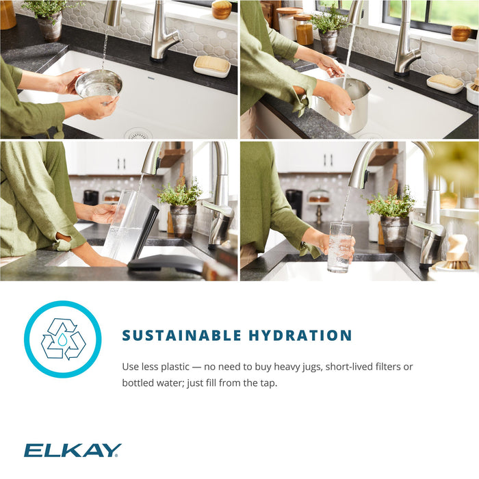 Elkay ECTSRA33229TFLC 33" x 22" Stainless Steel Double-Bowl Dual-Mount Kitchen Sink Kit in Stainless Steel