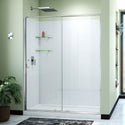 DreamLine D2226034XXC0001 Flex Pivot Shower Door, Base,, White Wall Kit in Chrome