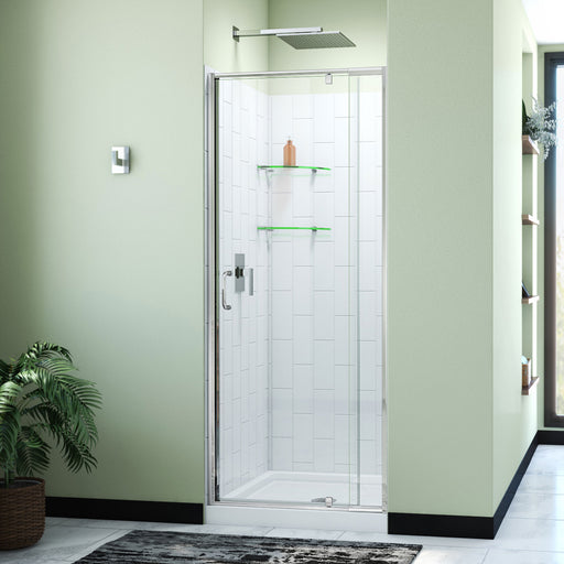 DreamLine D2223232XXC0001 Flex Pivot Shower Door, Base,, White Wall Kit in Chrome