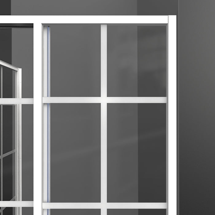 DreamLine SHEN-8134340-00 French Corner 34 1/2"D x 34 1/2"W x 72"H Framed Sliding Shower Enclosure in White