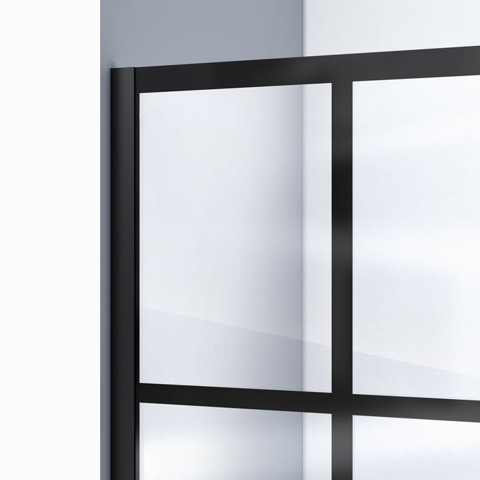 DreamLine SHDR-3230581-89 French Linea Toulon 30"W x 58"H Frameless Single Panel Tub Screen in Satin Black