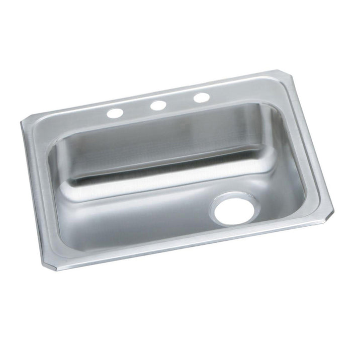 Elkay GECR2521R2 Stainless Steel 2-Hole Single-Bowl Drop-In Kitchen Sink