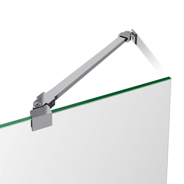 DreamLine SHDR-20447210-01 Unidoor 44-45"W x 72"H Frameless Hinged Shower Door with Support Arm in Chrome - Bath4All