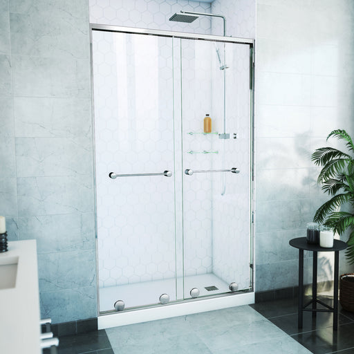 DreamLine SDHA48W760VXX01 Harmony Frameless Bypass Shower Door in Chrome