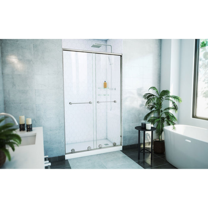 DreamLine SDHA48W760VXX04 Harmony 44-48"W x 76"H Frameless Bypass Shower Door in Brushed Nickel