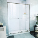 DreamLine SDHA60W760VXX04 Harmony Frameless Bypass Shower Door in Brushed Nickel