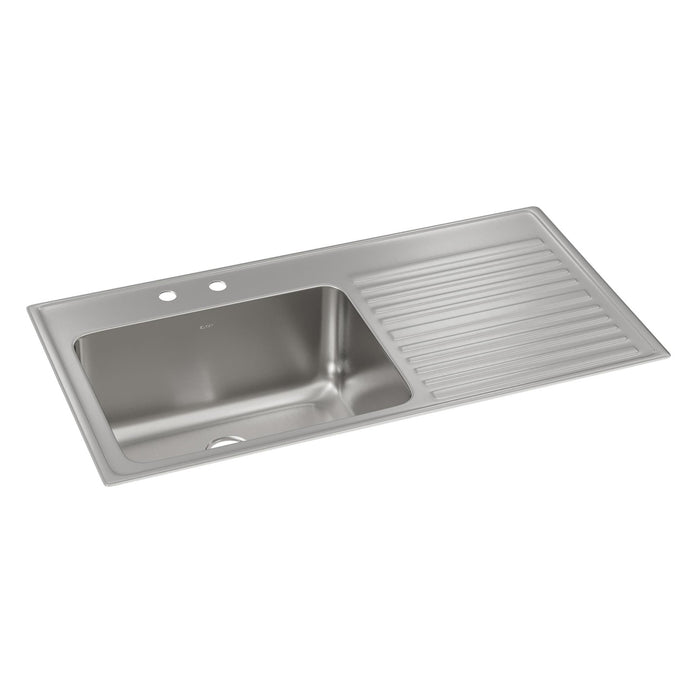 Elkay ILGR4322L2 Stainless Steel 2-Hole Single-Bowl Drop-In Kitchen Sink