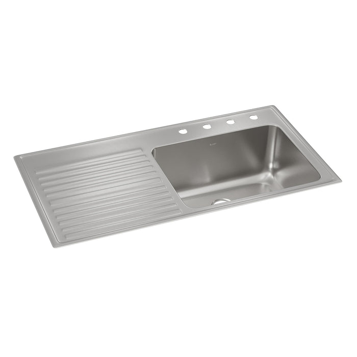 Elkay ILGR4322R4 Stainless Steel 4-Hole Single-Bowl Drop-In Kitchen Sink