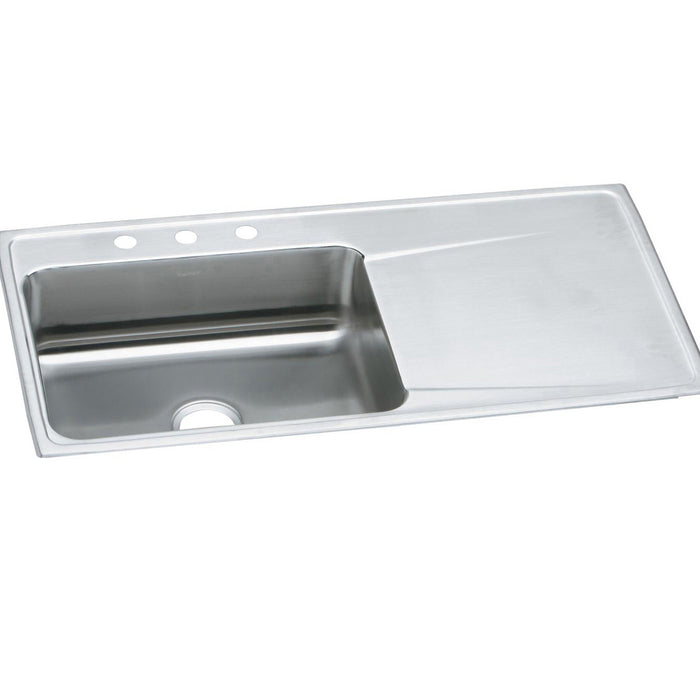 Elkay ILR4322L3 Stainless Steel 3-Hole Single-Bowl Drop-In Kitchen Sink