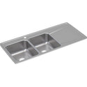 Elkay ILR4822L1 Stainless Steel 1-Hole Double-Bowl Drop-In Kitchen Sink