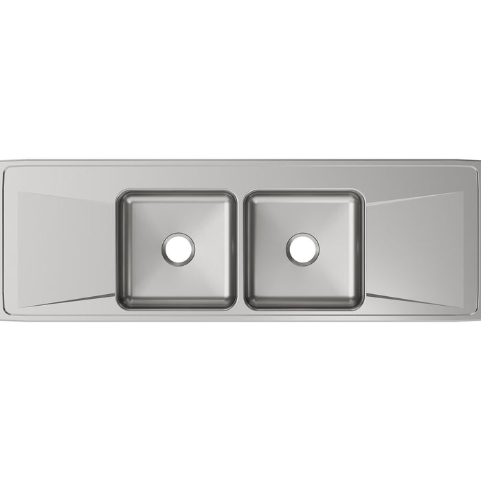 Elkay ILR6622DD0 66" x 22" Stainless Steel Double-Bowl Drop-In Kitchen Sink in Lustrous Satin