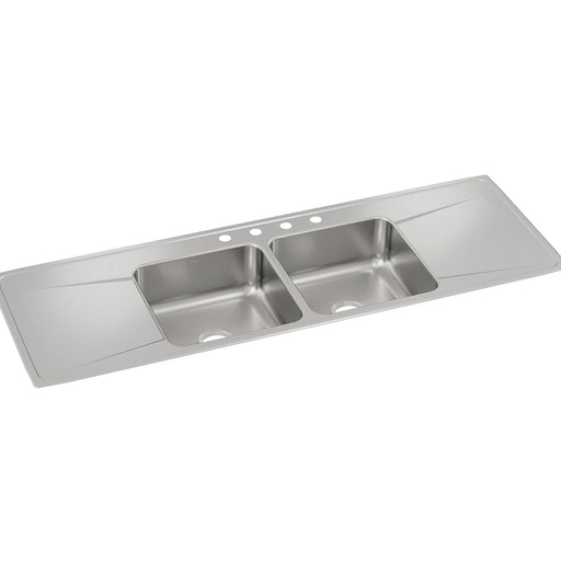 Elkay ILR6622DD4 Stainless Steel 4-Hole Double-Bowl Drop-In Kitchen Sink