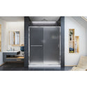 DreamLine SHDR-0960720-01-FR Infinity-Z 56-60"W x 72"H Semi-Frameless Sliding Shower Door, Frosted Glass in Chrome - Bath4All