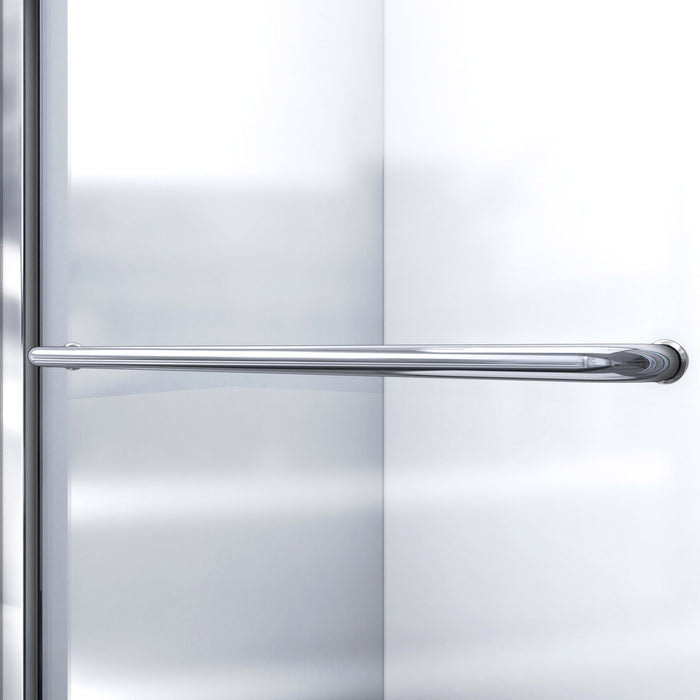 DreamLine DL-6973L-06CL Infinity-Z 36"D x 60"W x 74 3/4"H Clear Sliding Shower Door in Oil Rubbed Bronze and Left Drain White Base