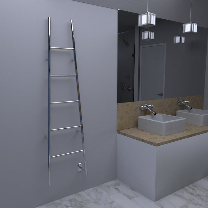 Amba ASP Jeeves Model A Ladder 5 Bar Hardwired Drying Rack in Polished