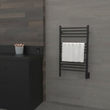 Amba CSMB Jeeves Model C Straight 13 Bar Hardwired Towel Warmer in Matte Black