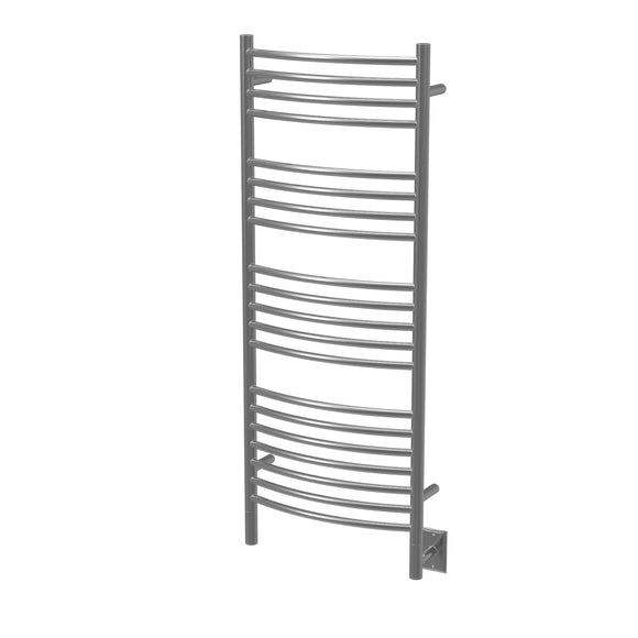 Amba DCB Jeeves Model D Curved 20 Bar Hardwired Towel Warmer in Brushed