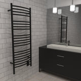 Amba DCMB Jeeves Model D Curved 20 Bar Hardwired Towel Warmer in Matte Black