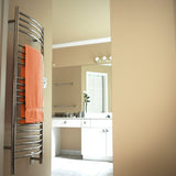 Amba DCP Jeeves Model D Curved 20 Bar Hardwired Towel Warmer in Polished