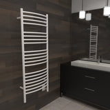 Amba DCW Jeeves Model D Curved 20 Bar Hardwired Towel Warmer in White