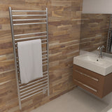 Amba DSB Jeeves Model D Straight 20 Bar Hardwired Towel Warmer in Brushed