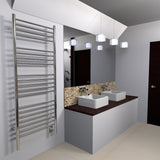 Amba DSP Jeeves Model D Straight 20 Bar Hardwired Towel Warmer in Polished