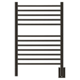 Amba ECMB Jeeves Model E Curved 12 Bar Hardwired Towel Warmer in Matte Black