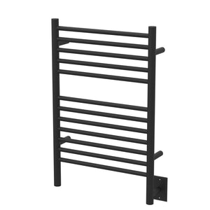 Amba ESMB Jeeves Model E Straight 12 Bar Hardwired Towel Warmer in Matte Black