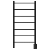 Amba FSMB Jeeves Model F Straight 7 Bar Hardwired Drying Rack in Matte Black