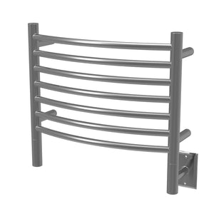 Amba HCB Jeeves Model H Curved 7 Bar Hardwired Towel Warmer in Brushed