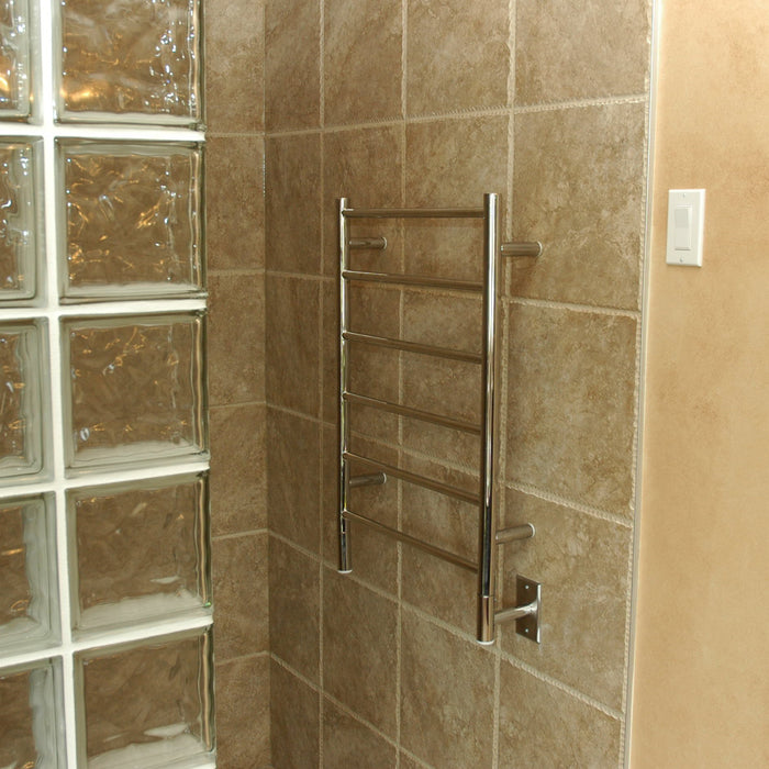 Amba JSP Jeeves Model J Straight 6 Bar Hardwired Drying Rack in Polished