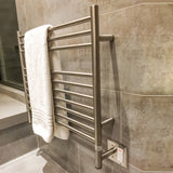 Amba KSB Jeeves Model K Straight 10 Bar Hardwired Towel Warmer in Brushed