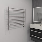 Amba KSB Jeeves Model K Straight 10 Bar Hardwired Towel Warmer in Brushed