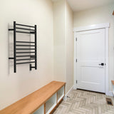 Amba KSMB Jeeves Model K Straight 10 Bar Hardwired Towel Warmer in Matte Black