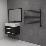 Amba KSMB Jeeves Model K Straight 10 Bar Hardwired Towel Warmer in Matte Black