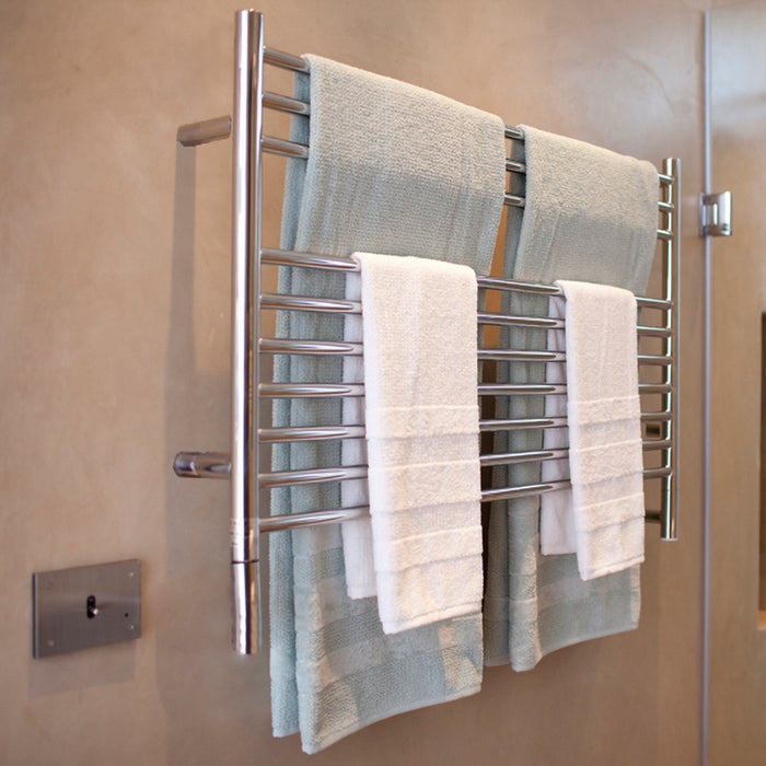 Amba KSP Jeeves Model K Straight 10 Bar Hardwired Towel Warmer in Polished