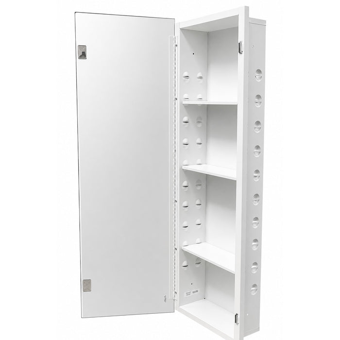 Jensen 735P34WH Pillar 12" x 36" Frameless Recessed Medicine Cabinet with Steel Shelves