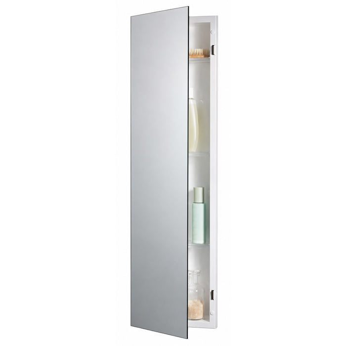 Jensen 735P34WH Pillar 12" x 36" Frameless Recessed Medicine Cabinet with Steel Shelves