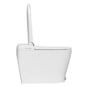 Brondell KBT-900 side profile of the Coit toilet with the lid upright and seat lowered