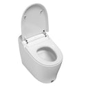Brondell KBT-900 angled overhead view of the Coit toilet with its lid raised