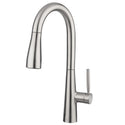 Brondell KF10-SRS Jema kitchen faucet in spotclear stainless, angled view without the deck plate