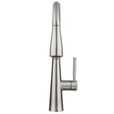Brondell KF10-SRS front view of the Jema faucet in spotclear stainless without the deck plate
