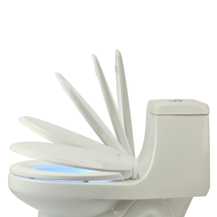 Brondell L60-EB LumaWarm Heated Nightlight Toilet Seat - Elongated in Biscuit