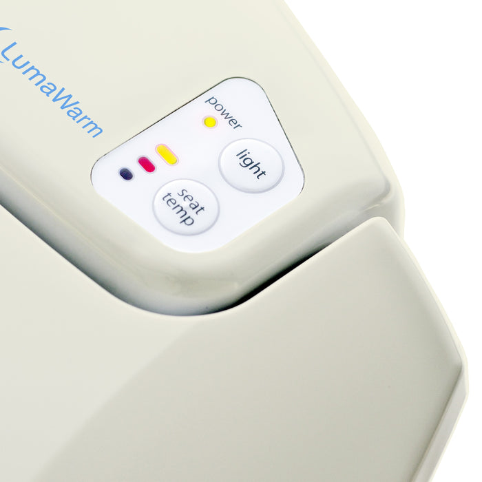 Brondell L60-RB LumaWarm Heated Nightlight Toilet Seat - Round in Biscuit