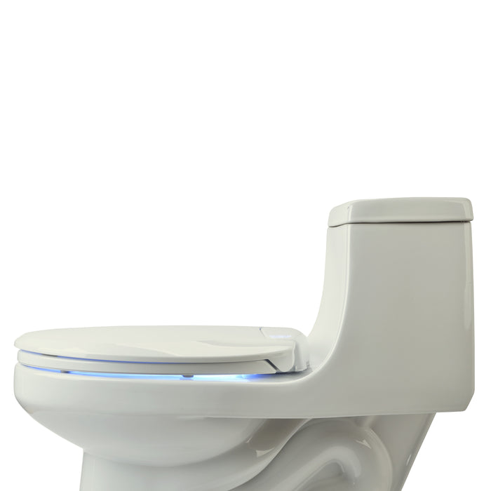 Brondell L60-RB LumaWarm Heated Nightlight Toilet Seat - Round in Biscuit