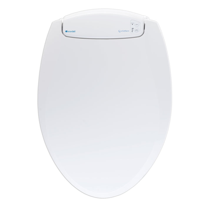 Brondell L60-RW LumaWarm Heated Nightlight Toilet Seat - Round in White