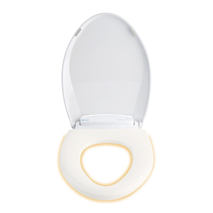 Brondell L60-RW LumaWarm Heated Nightlight Toilet Seat - Round in White