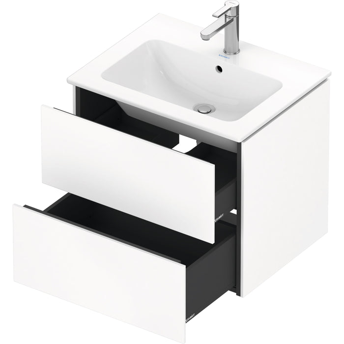 Duravit LC624001818 L-Cube 24 3/8" Wall Mount Single Vanity Cabinet in Matte White